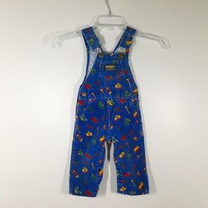 OshKosh B'gosh Blue Kids Overalls with Colorful Print